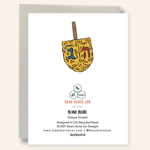 Cheese Dreidel Greeting Card