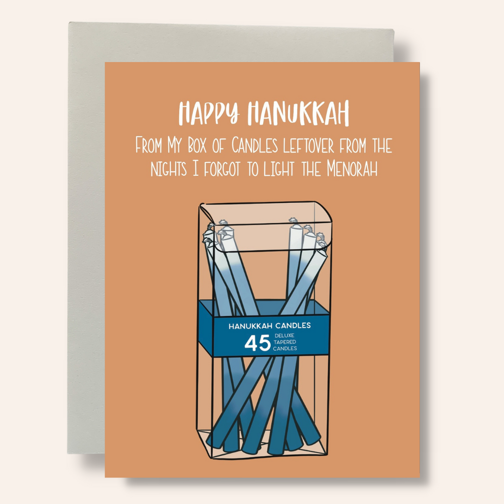 Leftover Menorah Candles Greeting Card