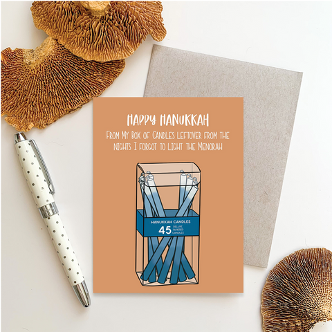 Leftover Menorah Candles Greeting Card