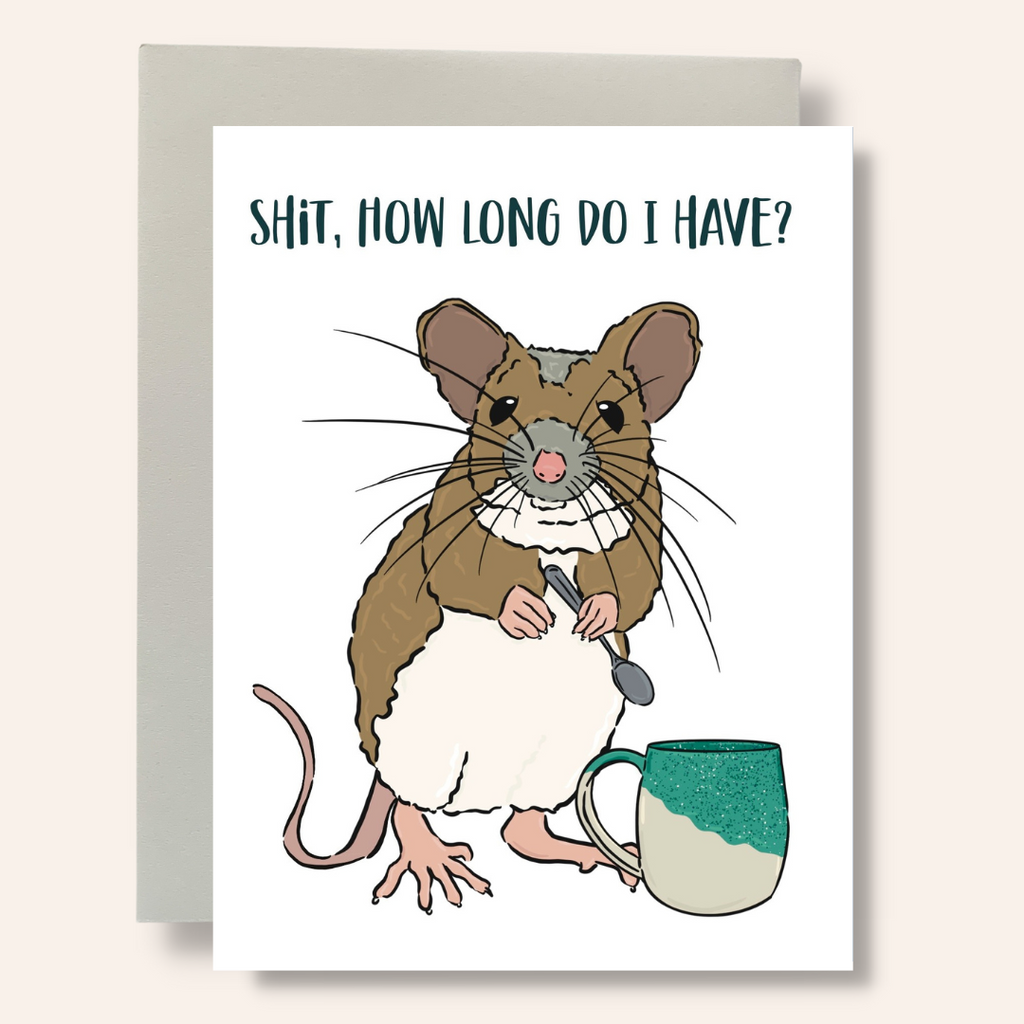Stirring Mouse Greeting Card