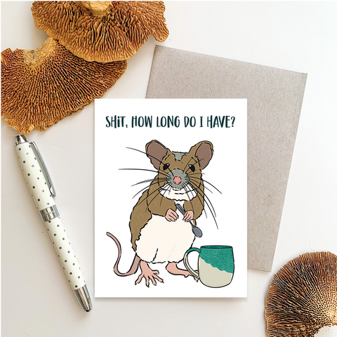 Stirring Mouse Greeting Card