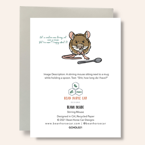Stirring Mouse Greeting Card