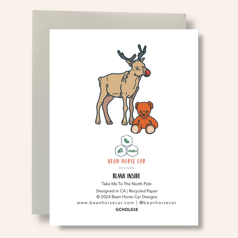 Take Me to the North Pole Christmas Greeting Card