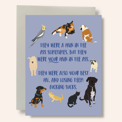 Pet Loss Sucks Greeting Card
