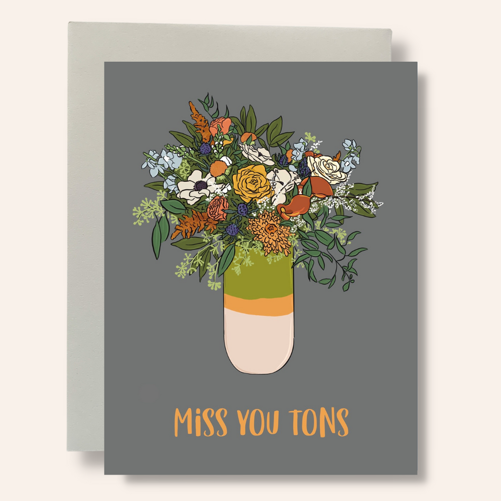 Miss You Tons Greeting Card