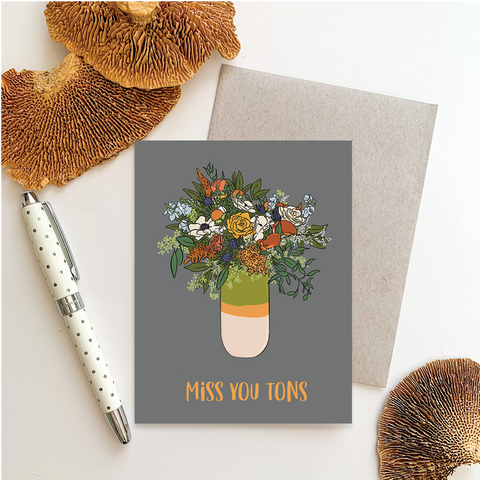 Miss You Tons Greeting Card