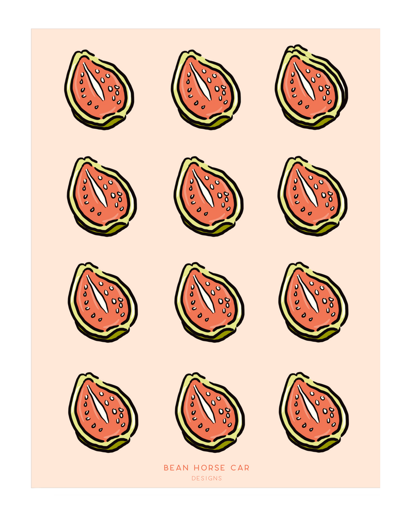 Guava Pattern Art Print