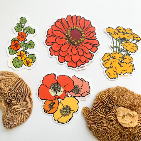 Zinnia Flower Sticker