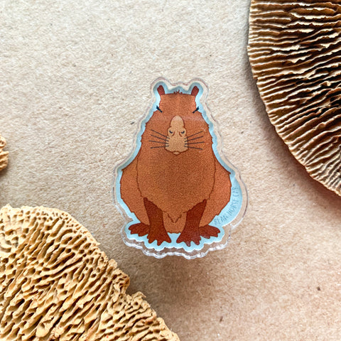 Capybara Acrylic Pin