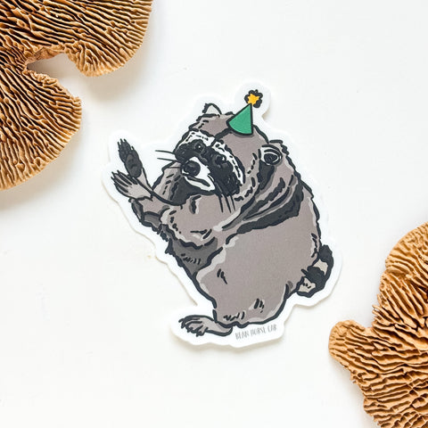 Party Jimothy the Racoon Sticker