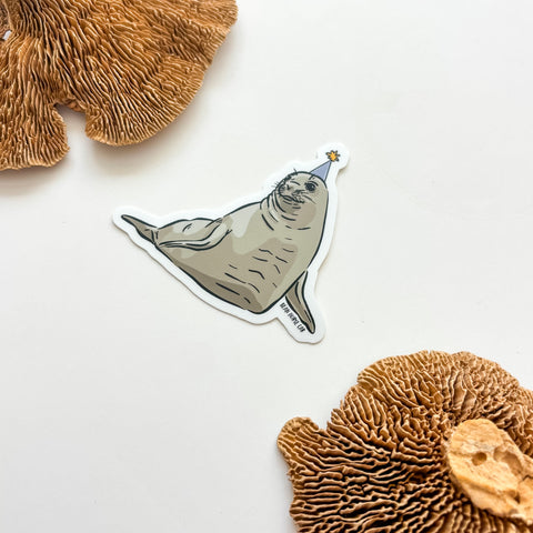 Party Elephant Seal Sticker