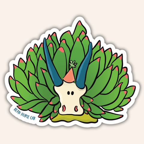Party Leaf Sheep Nudibranch Sticker
