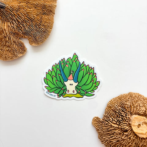Party Leaf Sheep Nudibranch Sticker