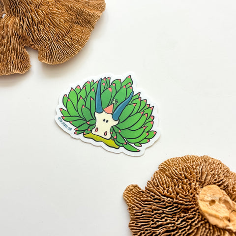 Party Leaf Sheep Nudibranch Sticker