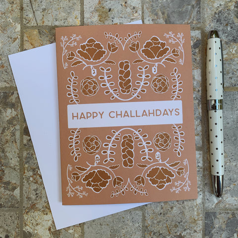 Happy Challahdays Greeting Card