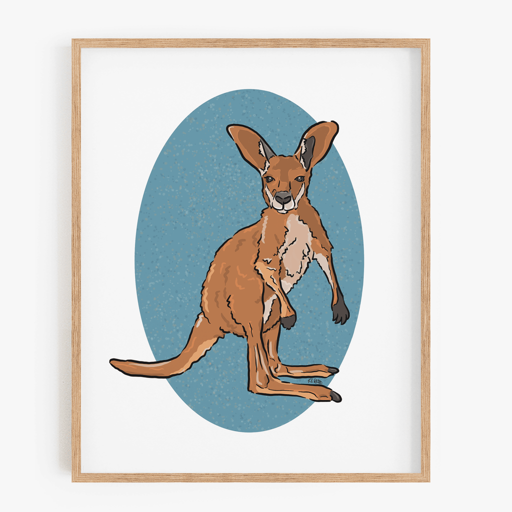 Kelsey the Kangaroo Art Print