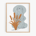 Asahi the Small Clawed Otter Art Print