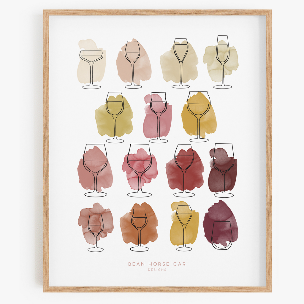 Glassware - Wine - Art Print
