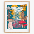 Coffee and Mushrooms Art Print