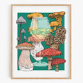Wine and Mushrooms Art Print