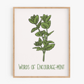 Words of Encourage-Mint Art Print