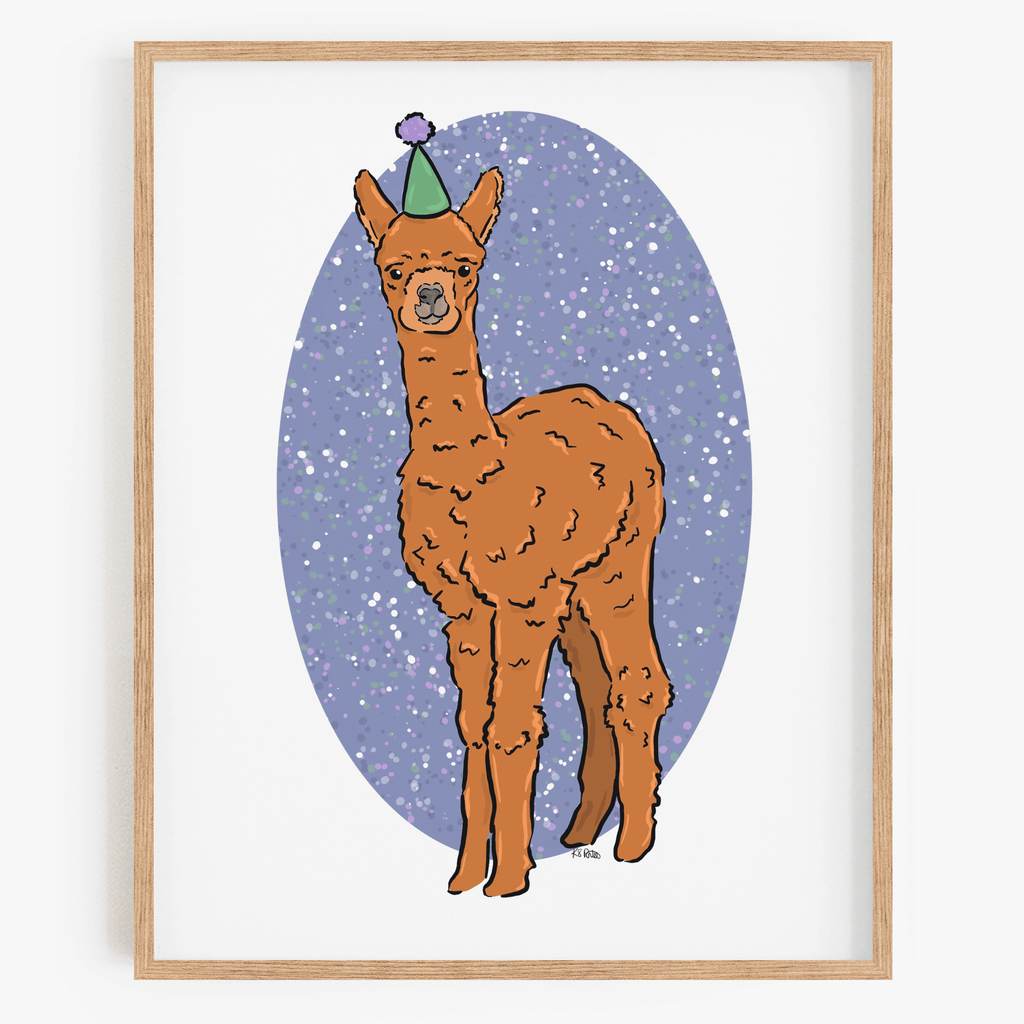 Party Alpaca Art Print