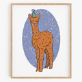 Party Alpaca Art Print