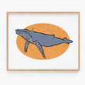 Party Humpback Whale Art Print
