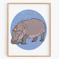 Party Hippo Art Print