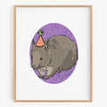 Party Wombat Art Print