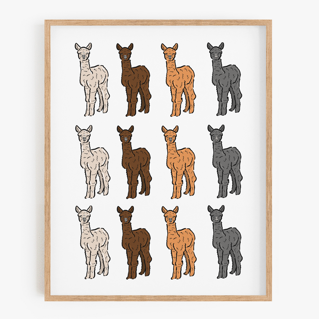 Alpaca Pattern Art Print