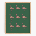 Flamingo Pattern Art Print