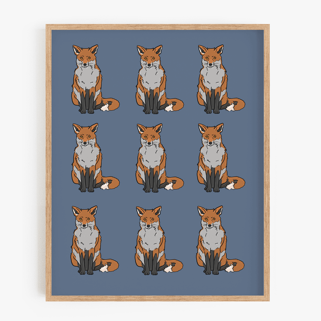 Fox Pattern Art Print