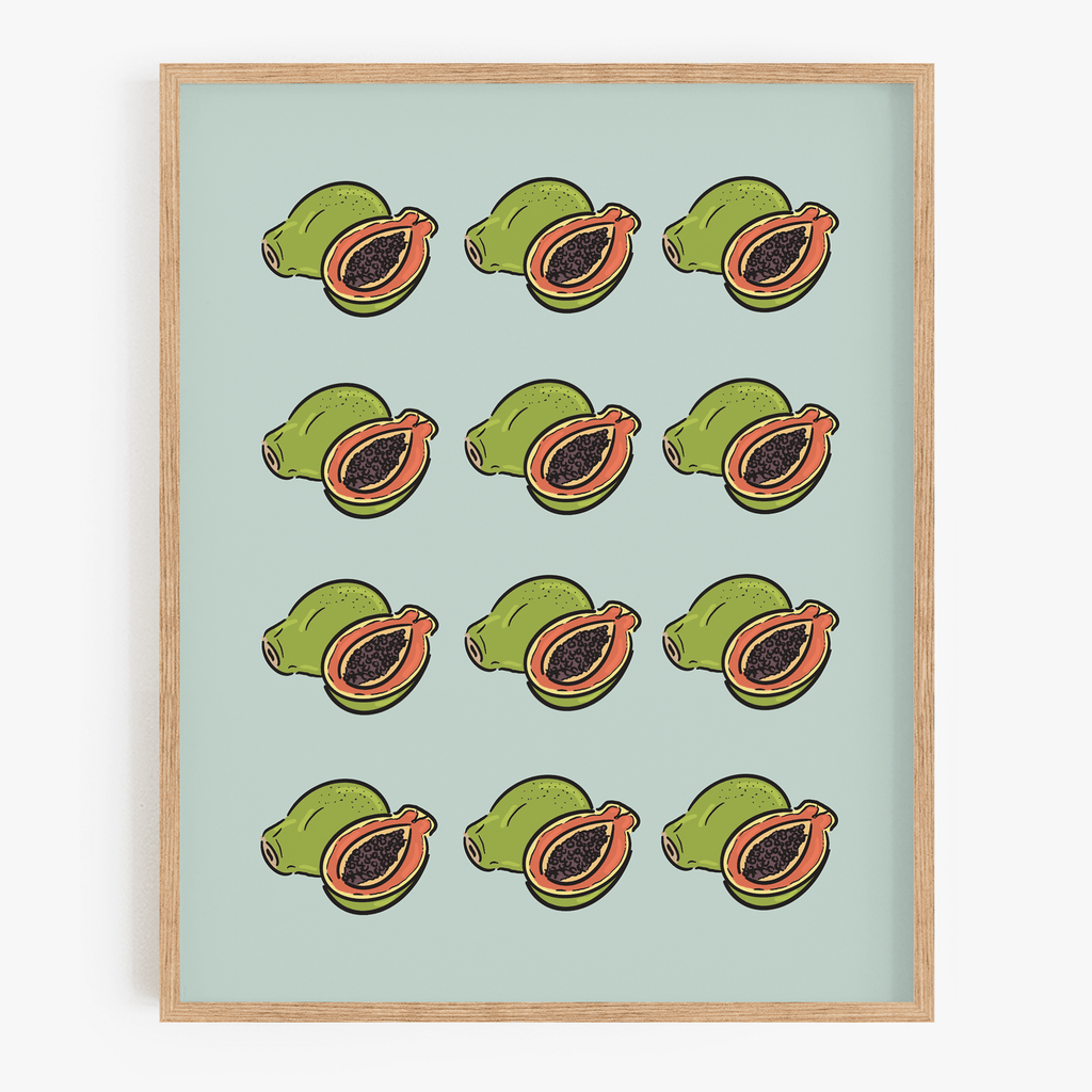 Papaya Pattern Art Print