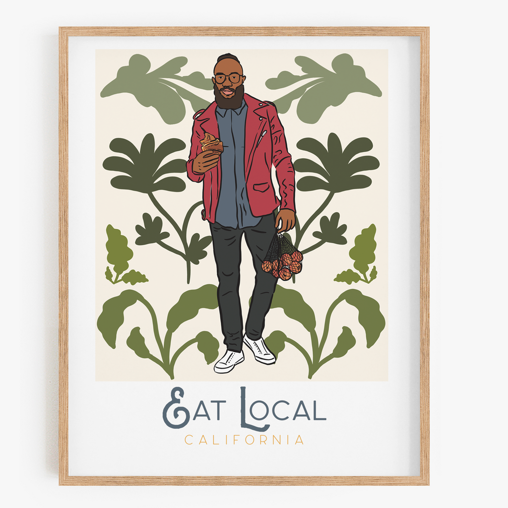 Eat Local Art Print