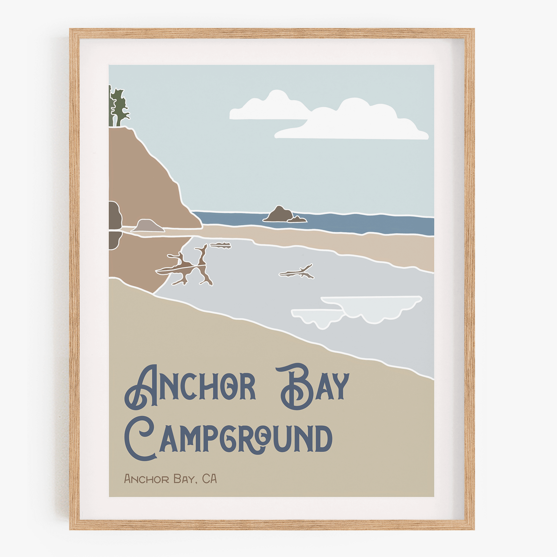 Anchor Bay Campground - Anchor Bay, CA Art Print