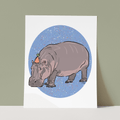 Party Hippo Art Print