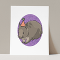 Party Wombat Art Print