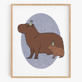 Party Capybaras Art Print