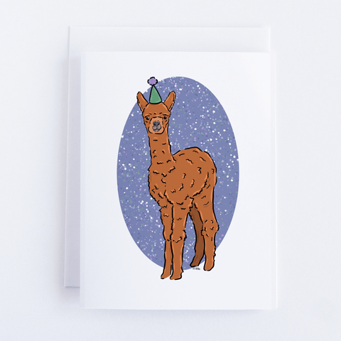 Party Alpaca Greeting Card