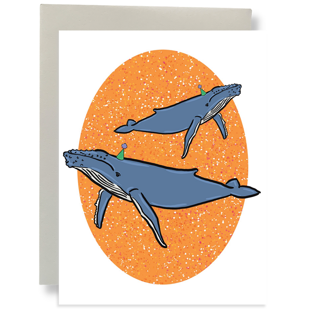 Party Humpback Whales Greeting Card
