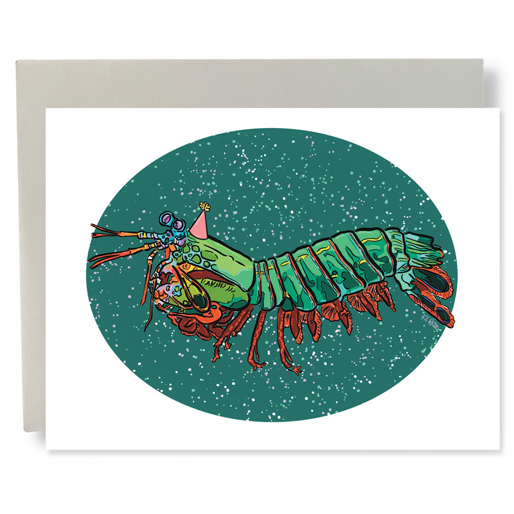 Party Mantis Shrimp Greeting Card