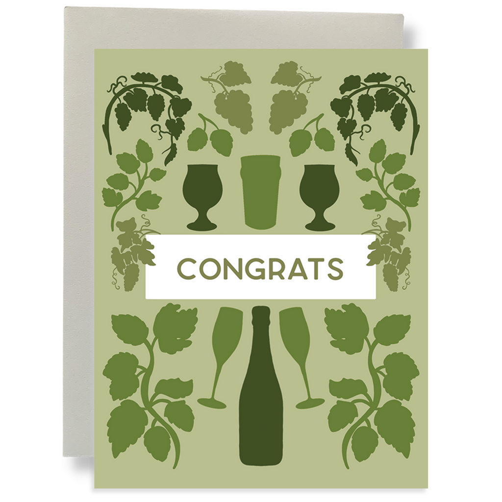 Congrats - Hops and Vines Greeting Card