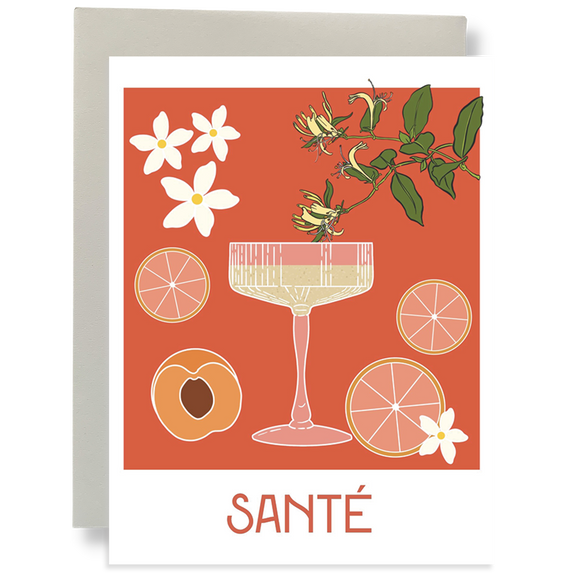 Cheers - Santé - Champagne Greeting Card