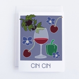 Cheers - Cin-Cin - Cabernet Sauvignon Greeting Card