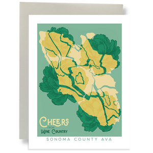 Cheers From Wine Country - Sonoma AVA Greeting Card