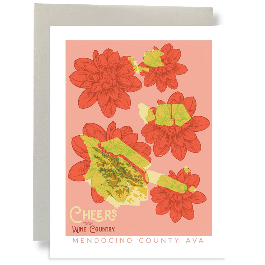 Cheers From Wine Country - Mendocino AVA Greeting Card