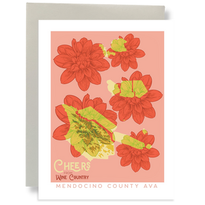 Cheers From Wine Country - Mendocino AVA Greeting Card