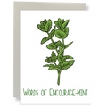 Words of Encourage-Mint Greeting Card