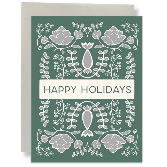 Box Set - Happy Holidays - Green Floral